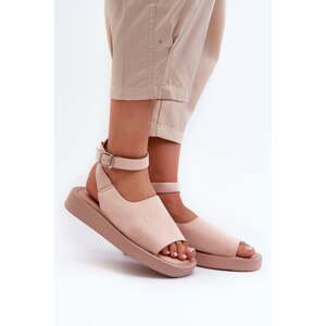 Comfortable women's platform sandals, pink Rubie