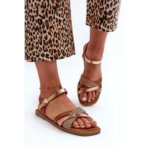 Women's sandals made of Sergio Leone Brown eco leather