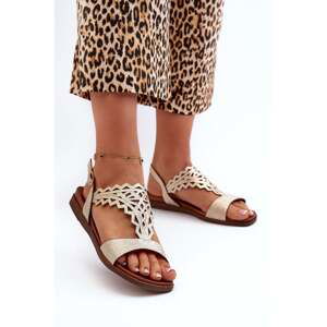 Sergio Leone Women's Flat Sandals, Gold