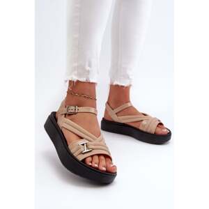 Women's platform sandals ZAXY Beige