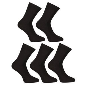 5PACK Nedeto Ankle Socks Bamboo Black
