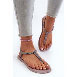 Women's sandals with glitter Ipanema Class Brilha Fem light purple