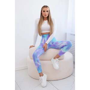 Fitness leggings with push up blue