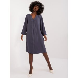 Dark blue oversize shirt dress SUBLEVEL