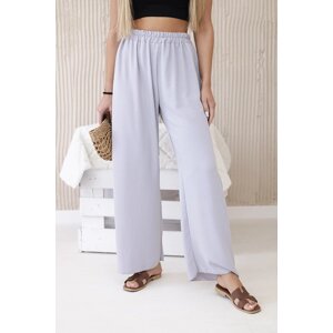 Grey wide trousers