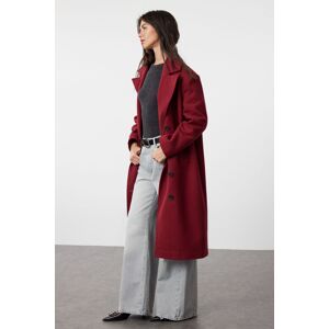 Trendyol Burgundy Side Closure Oversize Coat