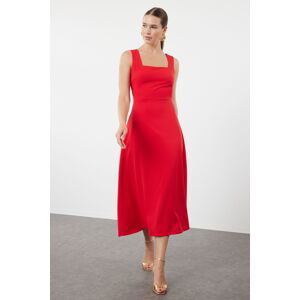 Trendyol Red A-Cut Woven Elegant Evening Dress