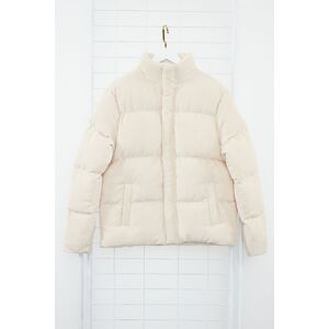 Trendyol Ecru Regular Fit Corduroy Puffer Coat