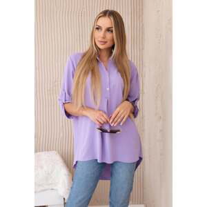 Women's blouse with a longer back - light purple