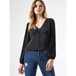 Black blouse with buttons Dorothy Perkins