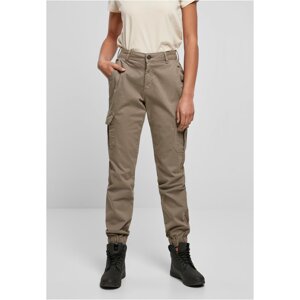 Women's Cargo High-Waisted Softtaupe Trousers