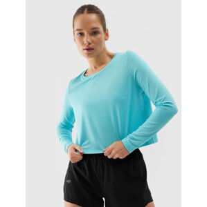 Women's Sports Quick-Drying Long Sleeve T-Shirt loose 4F - Blue