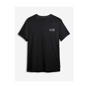 Trendyol Black Text Printed Regular Cut T-shirt