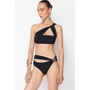 Trendyol X Zeynep Tosun Black Cut Out/Window Detailed Bikini Set with Accessories