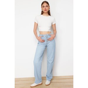 Trendyol Light Blue Low Waist Wide Leg Jeans