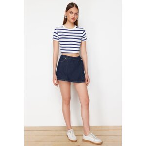 Trendyol Dark Blue Denim Shorts Skirt