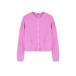 Trendyol Pink Jacket Look Buttoned Pocket Detailed Knitted Cardigan