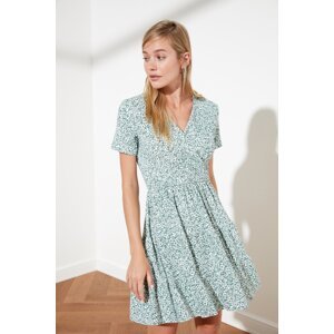 Trendyol Green V-Neck Knitted Dress