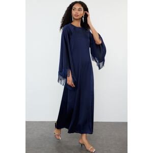 Trendyol Navy Blue Otrisch Detailed Woven Evening Dress