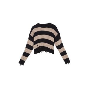 Trendyol Black Crop Wide Fit Knitwear Sweater