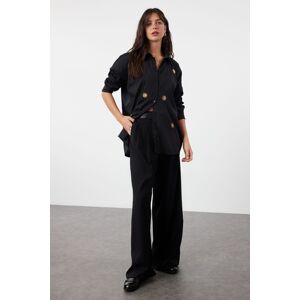 Trendyol Black Sun Embroidered Woven Shirt