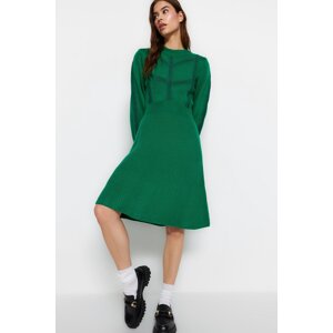 Trendyol Green Mini Sweater with Lace Dress