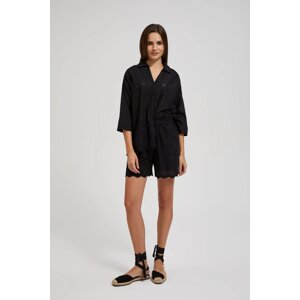 Women's Linen Shorts MOODO - Black