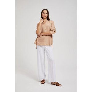 Women's linen shirt MOODO - light beige