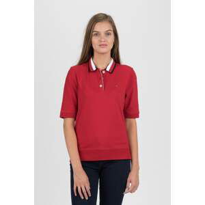 Tommy Hilfiger Polo tričko - CAITLIN STR PQ POLO SS červené