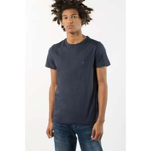 Tričko - Tommy Hilfiger NEW STRETCH C-NK TEE S/S SF modré