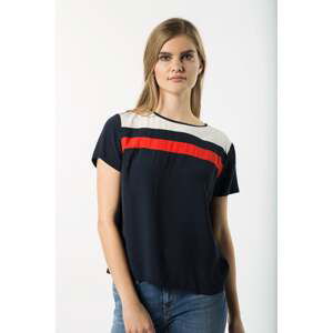 Tričko - TOMMY HILFIGER JOSIE TOP SS modré