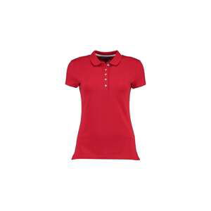 Tommy Hilfiger Polo tričko - CHIARA STR PQ POLO SS červené