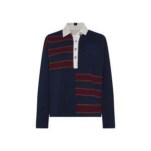 Tommy Hilfiger Polo tričko - OVERSIZED RUGBY TOP LS vzorované