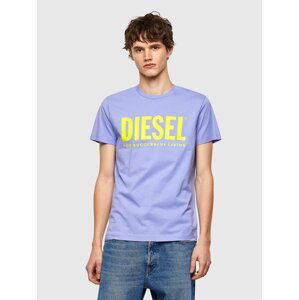 Diesel Tričko - TDIEGOLOGO TSHIRT fialové