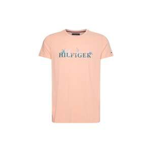 Tommy Hilfiger Tričko - PALM FLORAL TEE oranžové