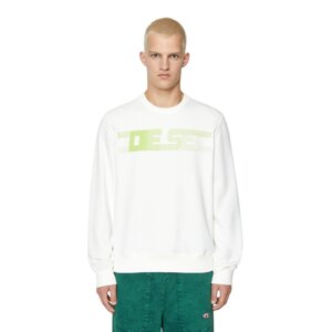 Diesel Mikina - S-GINN-E3 SWEAT-SHIRT biela