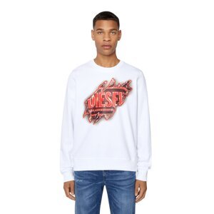 Diesel Mikina - S-GINN-E9 SWEAT-SHIRT biela