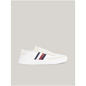 White Men's Leather Sneakers Tommy Hilfiger - Men's