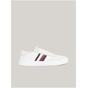 White Men's Leather Sneakers Tommy Hilfiger - Men's