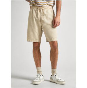 Men's Beige Linen Shorts Pepe Jeans - Men's