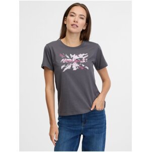 Women's Grey T-Shirt with Pepe Jeans Print - Women