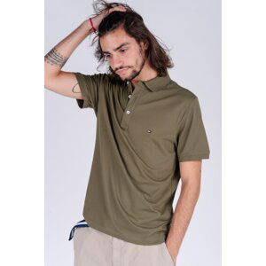 Tommy Hilfiger Polo tričko - TOMMY SLIM POLO khaki