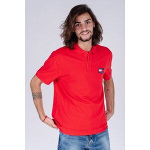 Tommy Jeans Polo tričko - TJM TOMMY BADGE POLO červené