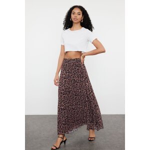 Trendyol Multicolored Leopard Patterned Woven Skirt