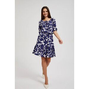 Women's patterned dress MOODO - purple