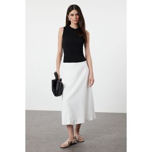 Trendyol Ecru Basic Woven Skirt