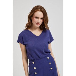 Women's T-shirt with neckline MOODO - purple