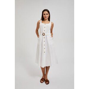 Women's summer dress with buttons MOODO - white