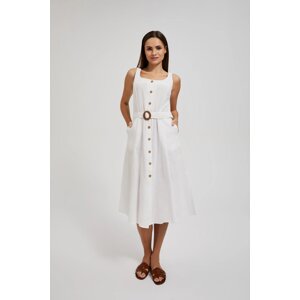 Women's summer dress with buttons MOODO - white