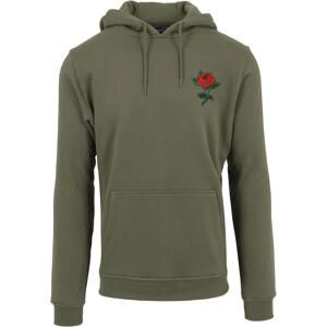 Men's Rose Hoody Olive Sweatshirt